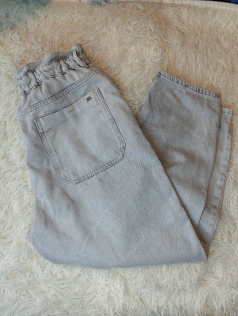 Zara Baggy Paper-bag Jeans Size 10 - Picture 5 of 13